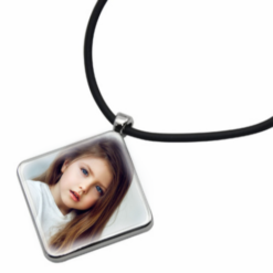 Diamond Necklace with Leather Cord